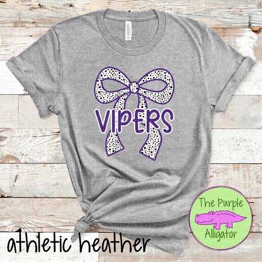 Vipers Dalmatian Bow - Custom Spirit Wear Mascot Apparel 0726 TPA
