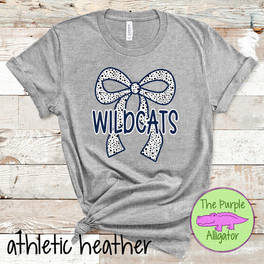 Wildcats Dalmatian Bow - Custom Spirit Wear Mascot Apparel 0726 TPA