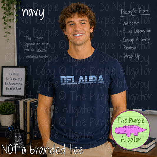 DeLaura Championship – Bold Striped Game Day Spirit Apparel, Sports Fan Gear 0524 TPA