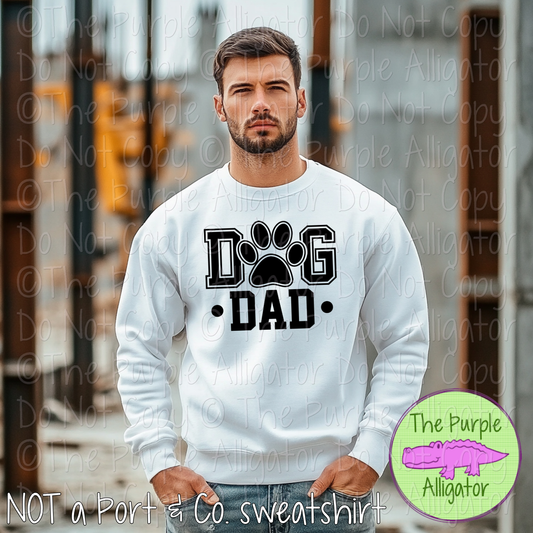Dog Dad Pawprint Design | Funny & Bold Pet Lover Design 0625 (d2f M)