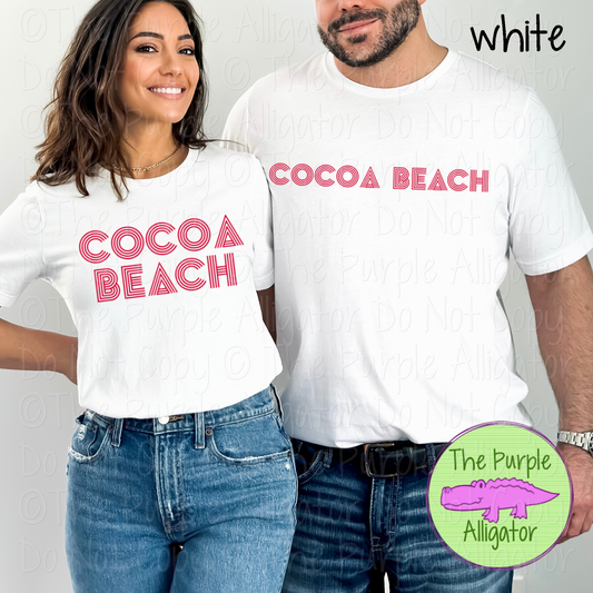 Cocoa Beach Double Take – The Retro Line Series | Retro Linework Spirit Wear - CHOOSE YOUR DESIGN COLOR - 1125 (d2f TPA)