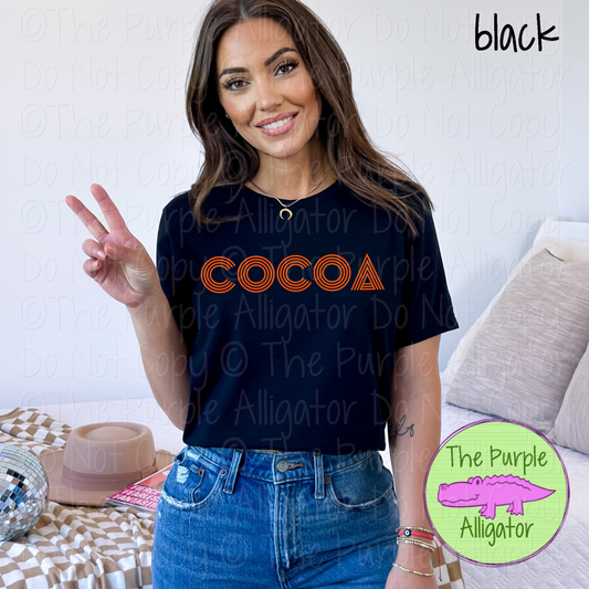 Cocoa Double Take – The Retro Line Series | Retro Linework Spirit Wear - CHOOSE YOUR DESIGN COLOR - 1125 (d2f TPA)