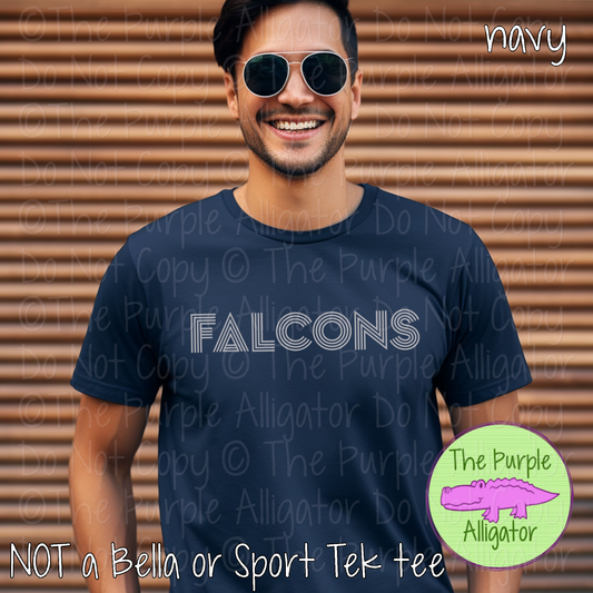Falcons Double Take – The Retro Line Series | Retro Linework Spirit Wear - CHOOSE YOUR DESIGN COLOR - 1125 (d2f TPA)