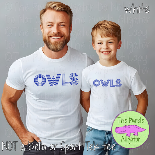 Owls Double Take – The Retro Line Series | Retro Linework Spirit Wear - CHOOSE YOUR DESIGN COLOR - 1125 (d2f TPA)