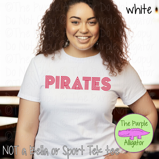 Pirates Double Take – The Retro Line Series | Retro Linework Spirit Wear - CHOOSE YOUR DESIGN COLOR - 1125 (d2f TPA)