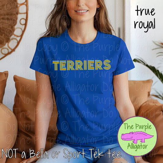 Terriers Double Take – The Retro Line Series | Retro Linework Spirit Wear - CHOOSE YOUR DESIGN COLOR - 1125 (d2f TPA)
