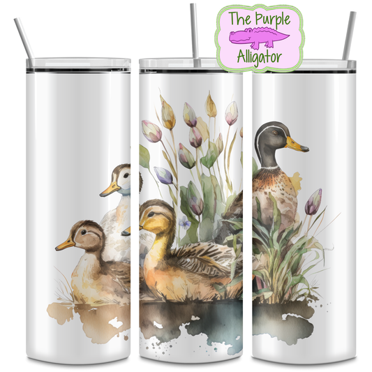 Ducks in the Pond Watercolor (DRD) 20oz Tumbler