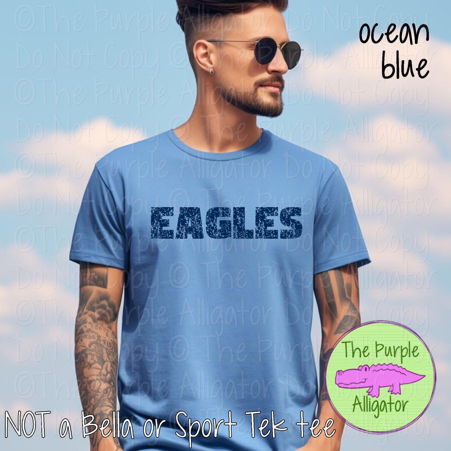 Eagles Hardline The Grunge Series Distressed Block Athletic Spirit Wear 0326 TPA