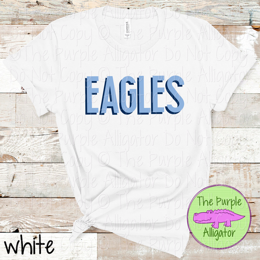 Eagles NF Two-Tone Offset Spirit Design | Bold Two-Color Offset Text Design | CHOOSE YOUR DESIGN COLORS 0825 (d2f TPA)