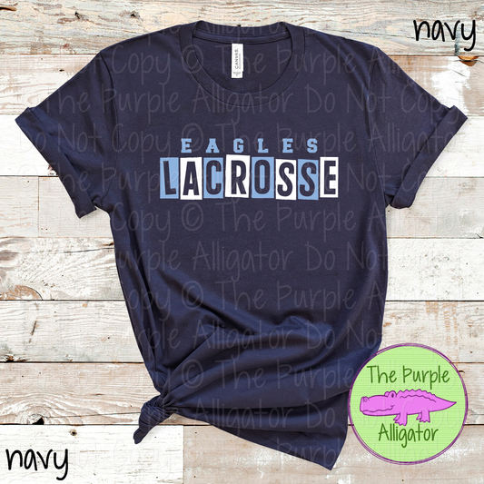 Eagles Lacrosse Halftime – The Halftime Series Custom Two-Color Mascot Lacrosse Spirit Wear 0626 TPA