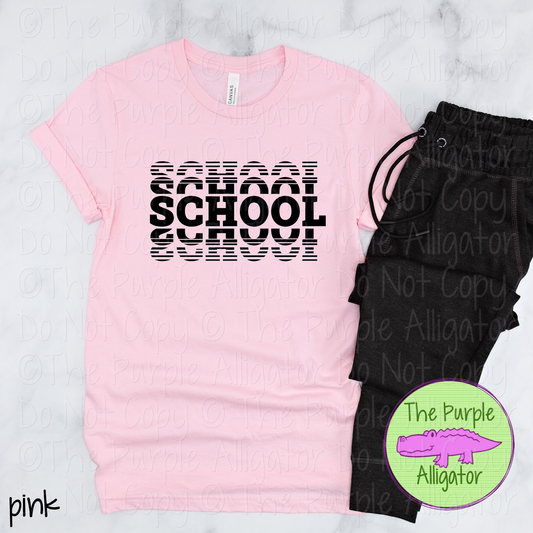 YOUR School Echo – The Stacked Series | Stacked Spirit Design - CHOOSE YOUR DESIGN COLOR - 0126 (d2f TPA)