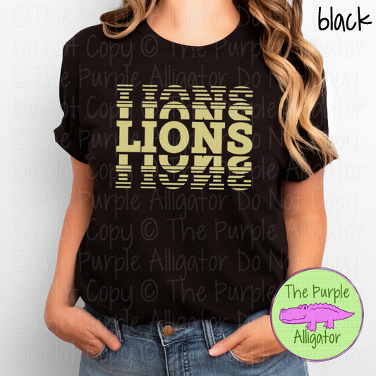 Lions Echo – The Stacked Series | Stacked Spirit Design - CHOOSE YOUR DESIGN COLOR - 0126 (d2f TPA)