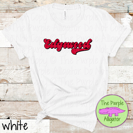 Edgewood B-Retro | Custom Retro School Spirit Wear for Students, Staff & Fans - CHOOSE YOUR DESIGN COLORS 0725 (d2f TPA)