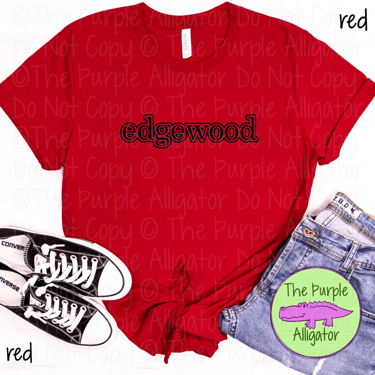 Edgewood Legacy Outline - The Classic Series - Custom School & Mascot Spirit Wear Apparel 0626 TPA