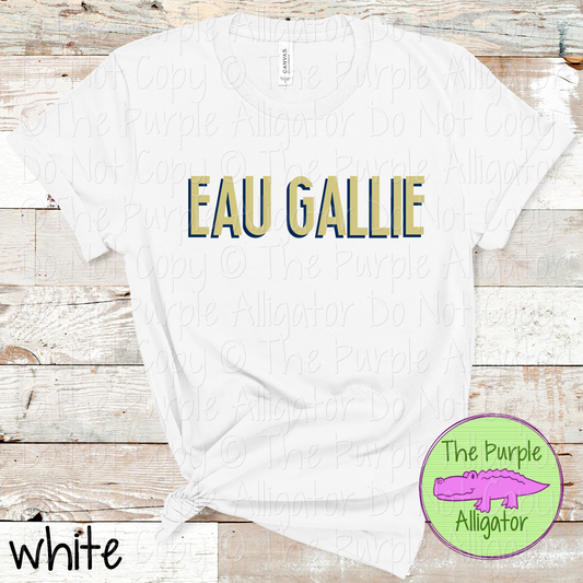 Eau Gallie NF Two-Tone Offset Spirit Design | Bold Two-Color Offset Text Design | CHOOSE YOUR DESIGN COLORS 0825 (d2f TPA)