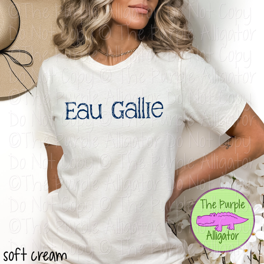 Eau Gallie Distorted | Bold Brush Stroke Spirit Wear Design – Rough Distorted School Style | CHOOSE YOUR TEXT COLOR - 0825 (d2f TPA)