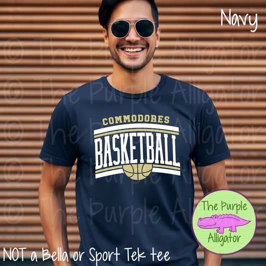 Commodores Basketball SC51 Mascot School Spirit - CHOOSE YOUR DESIGN COLORS (d2f TPA)