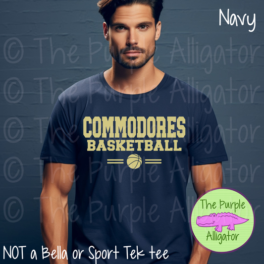 Commodores Basketball SC6 Mascot School Spirit - CHOOSE YOUR DESIGN COLOR (d2f TPA)