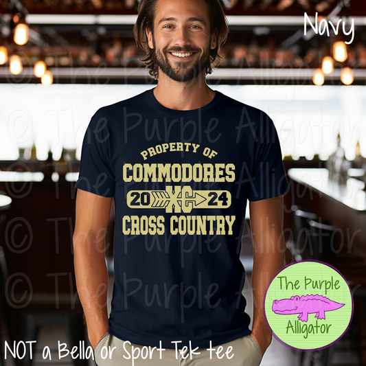 Commodores Cross Country SC15 Mascot School Spirit Wear Team Swag - CHOOSE YOUR DESIGN COLOR (d2f TPA)