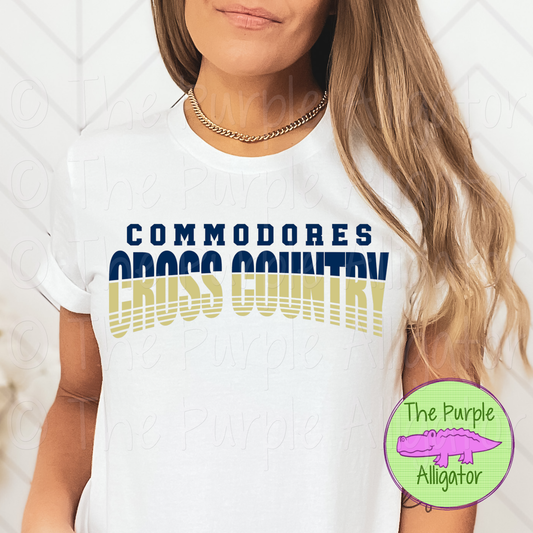 Commodores Cross Country SC2 Mascot School Spirit Wear Team Swag - CHOOSE YOUR DESIGN COLORS (d2f TPA)