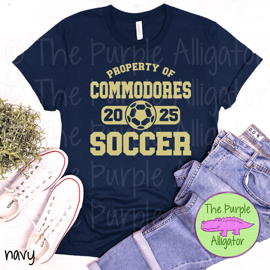 Commodores Soccer SC44 Mascot School Spirit - CHOOSE YOUR DESIGN COLOR (d2f TPA)