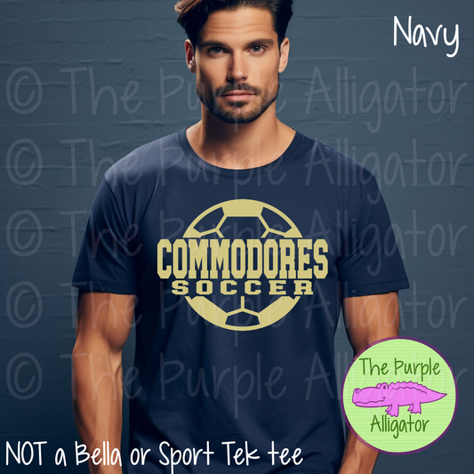 Commodores Soccer SC9 Mascot School Spirit - CHOOSE YOUR DESIGN COLOR (d2f TPA)