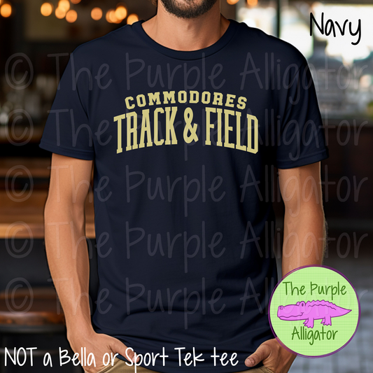 Commodores Track & Field SC20 Mascot School Spirit - CHOOSE YOUR DESIGN COLOR (d2f TPA)