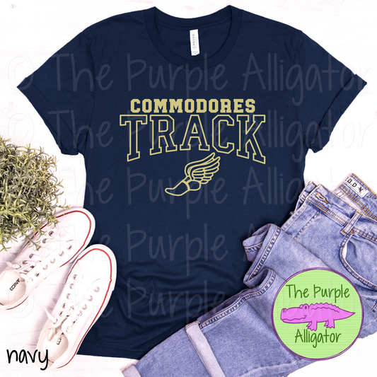 Commodores Track SC9 Mascot School Spirit - CHOOSE YOUR DESIGN COLOR (d2f TPA)