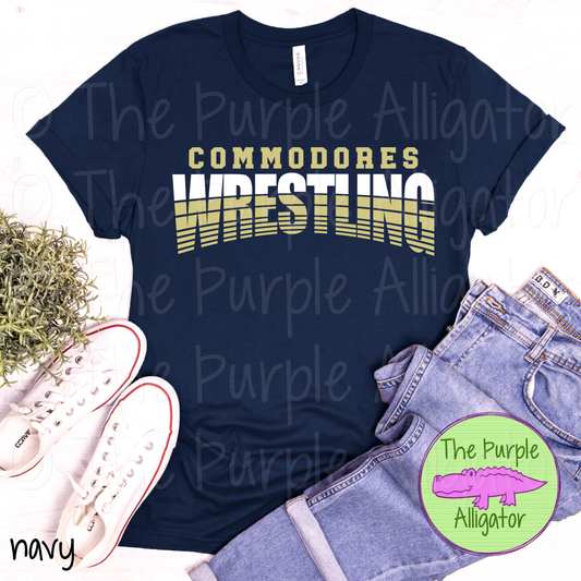 Commodores Wrestling SC2 Mascot School Spirit - CHOOSE YOUR DESIGN COLORS (d2f TPA)