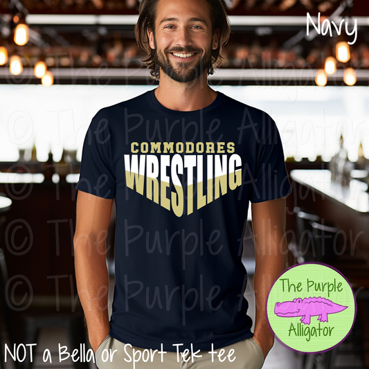 Commodores Wrestling SC6 Mascot School Spirit - CHOOSE YOUR DESIGN COLORS (d2f TPA)