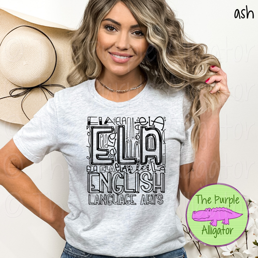 ELA English Language Arts Typography - CHOOSE YOUR DESIGN COLOR (d2f TPA)