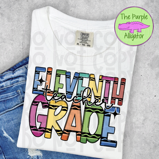 Eleventh Grade Teacher Crayons (d2f DDD)