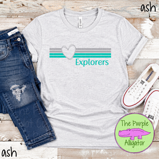 Explorers Heartline – Custom Spirit Wear Mascot Apparel 0926 TPA