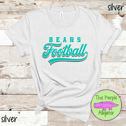Bears Football 8 – Classic Script Two-Color Football Team Spirit Wear Apparel 0226 SM