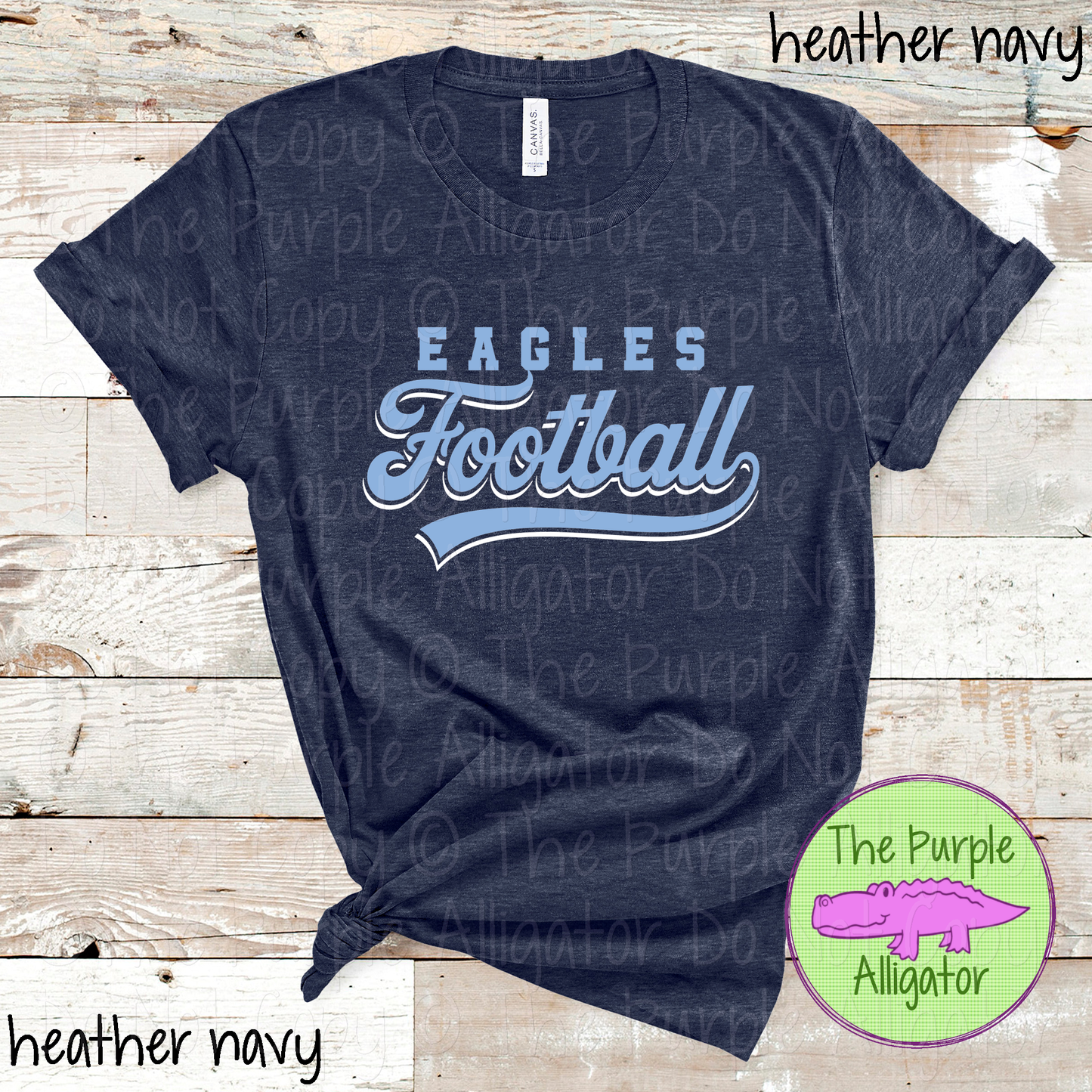 Eagles Football 8 – Classic Script Two-Color Football Team Spirit Wear Apparel 0226 SM