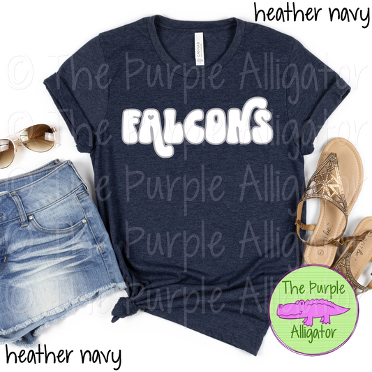 Falcons Retro Swash Spirit Wear - Custom Two-Color Design - CHOOSE YOUR DESIGN COLORS (d2f TPA)