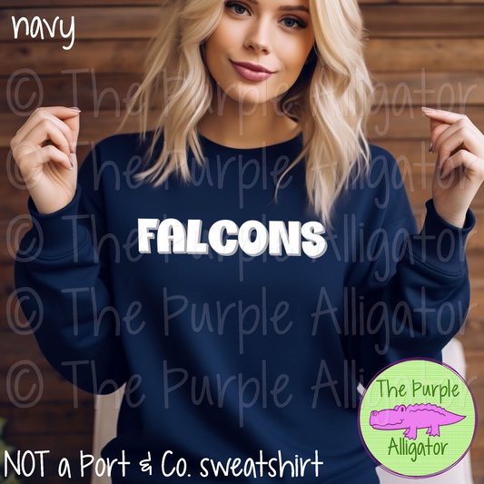 Falcons HG Mascot School Spirit CHOOSE YOUR DESIGN COLORS 1124 (d2f TPA)