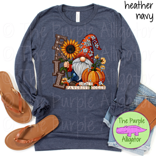 Fall Is My Favorite Color Gnome Faux Rhinestones (d2f TED)