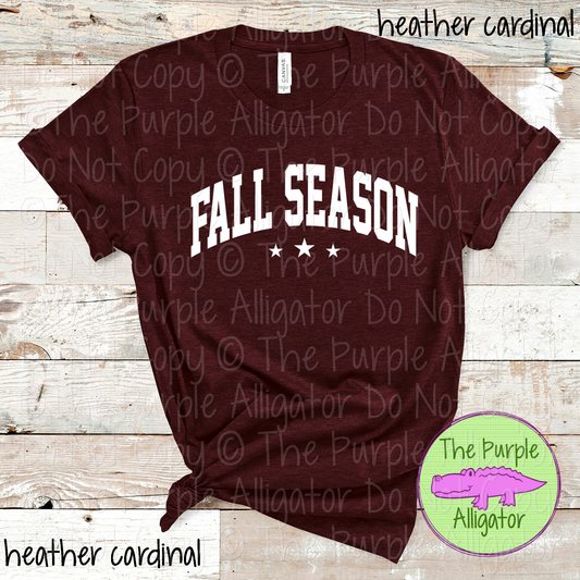 Fall Season | Arched Varsity Letter Tee for Autumn Lovers 0625 (D2F TB)