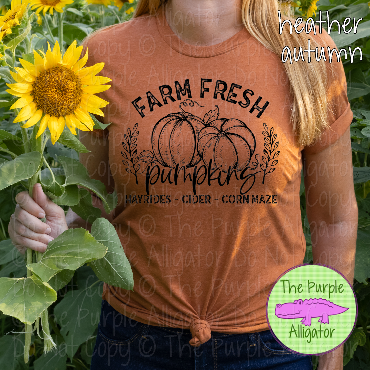 Farm Fresh Pumpkins | Pumpkin Patch Fall Graphic Tee for Women 1021 HMD