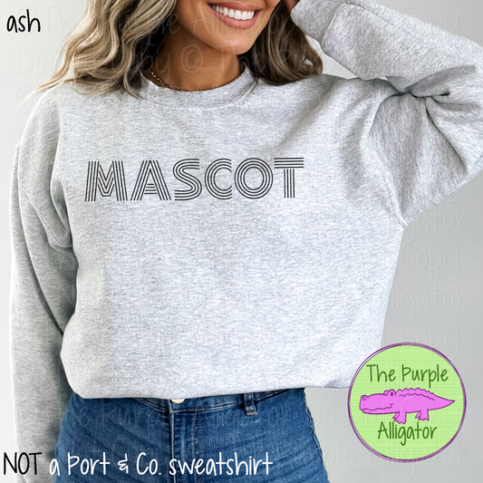 YOUR MASCOT Flashback – The Retro Line Series | Vintage-Inspired Multi-Line Design - CHOOSE YOUR DESIGN COLOR - 1125 (d2f TPA)