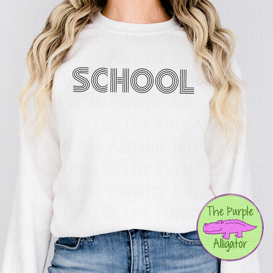 YOUR SCHOOL Flashback – The Retro Line Series | Vintage-Inspired Multi-Line Design - CHOOSE YOUR DESIGN COLOR - 1125 (d2f TPA)
