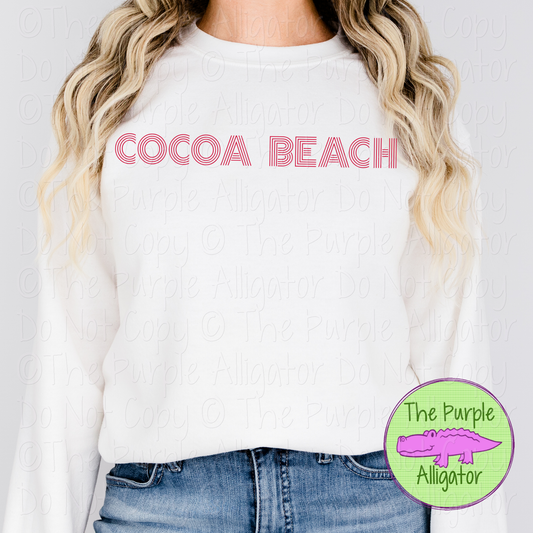Cocoa Beach Flashback – The Retro Line Series | Vintage-Inspired Multi-Line Design - CHOOSE YOUR DESIGN COLOR - 1125 (d2f TPA)