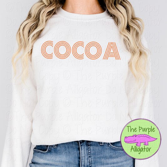 Cocoa Flashback – The Retro Line Series | Vintage-Inspired Multi-Line Design - CHOOSE YOUR DESIGN COLOR - 1125 (d2f TPA)