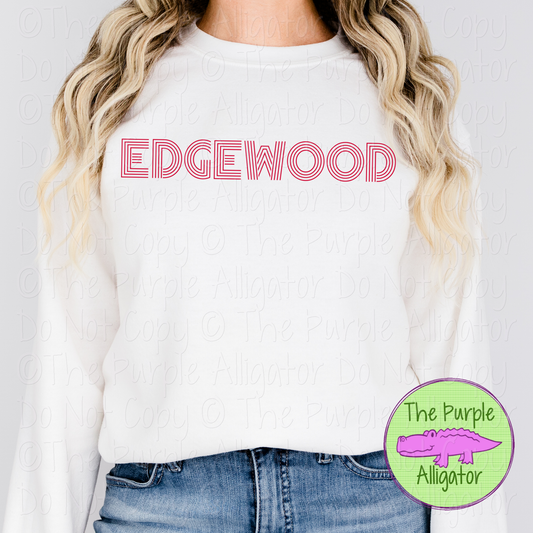 Edgewood Flashback – The Retro Line Series | Vintage-Inspired Multi-Line Design - CHOOSE YOUR DESIGN COLOR - 1125 (d2f TPA)