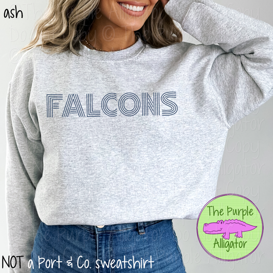 Falcons Flashback – The Retro Line Series | Vintage-Inspired Multi-Line Design - CHOOSE YOUR DESIGN COLOR - 1125 (d2f TPA)