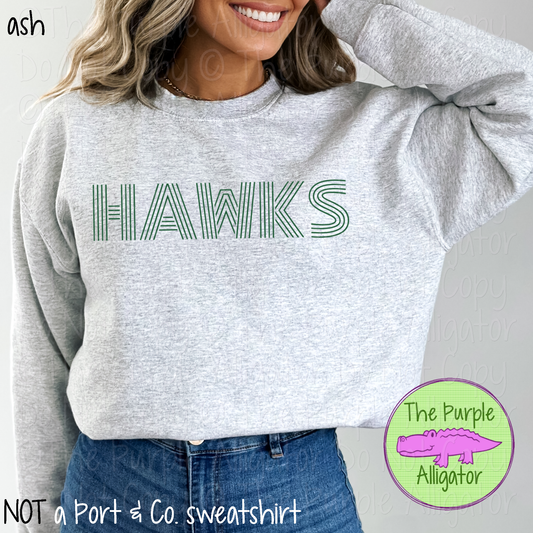Hawks Flashback – The Retro Line Series | Vintage-Inspired Multi-Line Design - CHOOSE YOUR DESIGN COLOR - 1125 (d2f TPA)