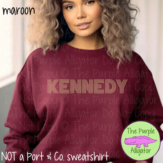 Kennedy Flashback – The Retro Line Series | Vintage-Inspired Multi-Line Design - CHOOSE YOUR DESIGN COLOR - 1125 (d2f TPA)
