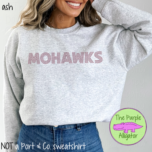 Mohawks Flashback – The Retro Line Series | Vintage-Inspired Multi-Line Design - CHOOSE YOUR DESIGN COLOR - 1125 (d2f TPA)