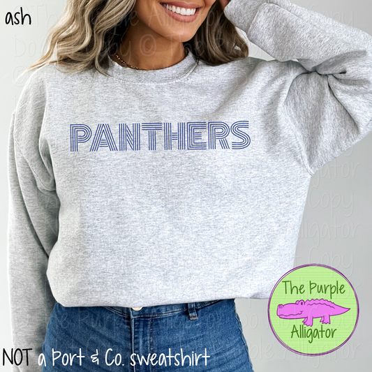 Panthers Flashback – The Retro Line Series | Vintage-Inspired Multi-Line Design - CHOOSE YOUR DESIGN COLOR - 1125 (d2f TPA)